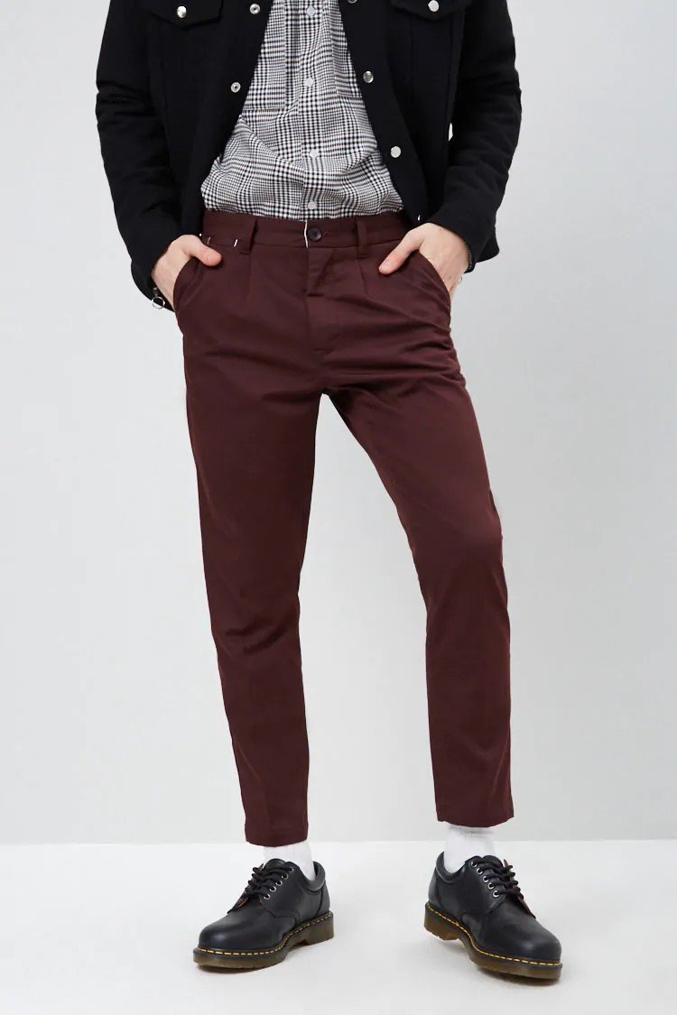 cropped chino trousers