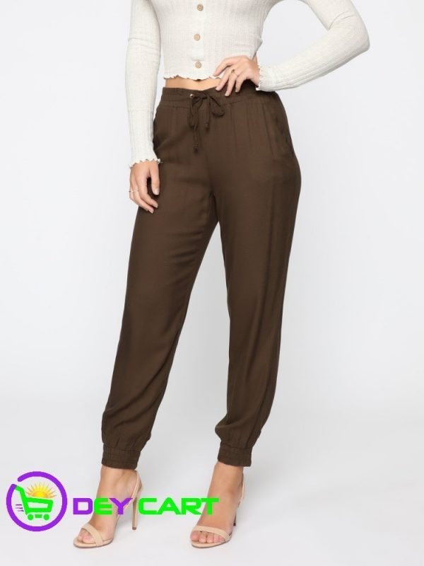 Fashion Nova Gold Hardware Detail Jogger Pants - Olive 0